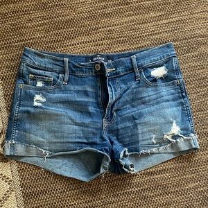 Hollister Women's Distressed Blue Jean Shorts